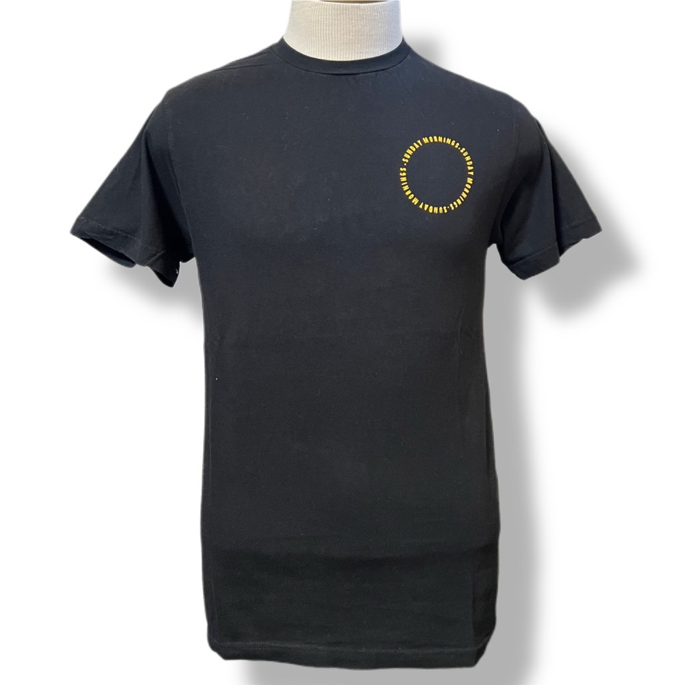 Sunday Mornings Logo Black T Shirt Men's MEDIUM